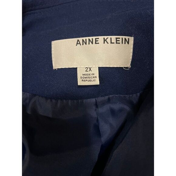 Anne Klein Plus Size Double-Breasted Blue Wool Peacoat Size 2X NWT - Picture 5 of 8